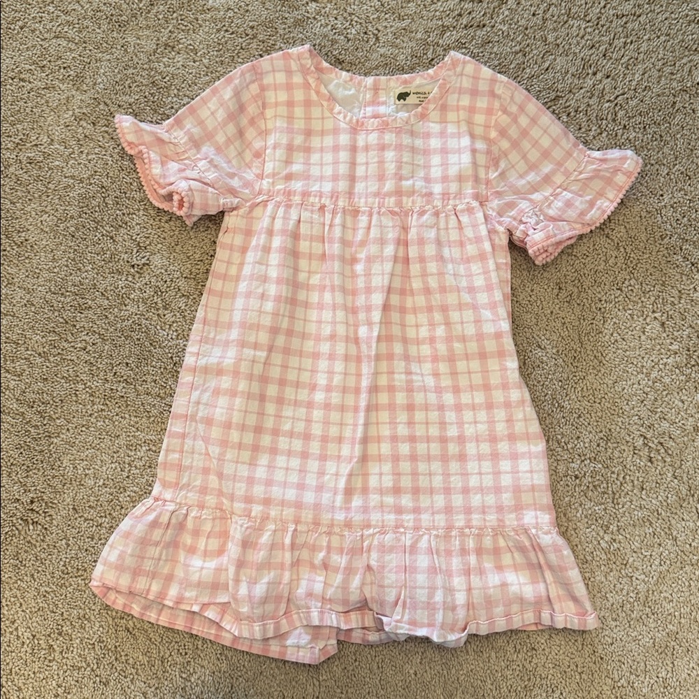 Monica and Andy Pink Plaid Ruffle Dress size 5